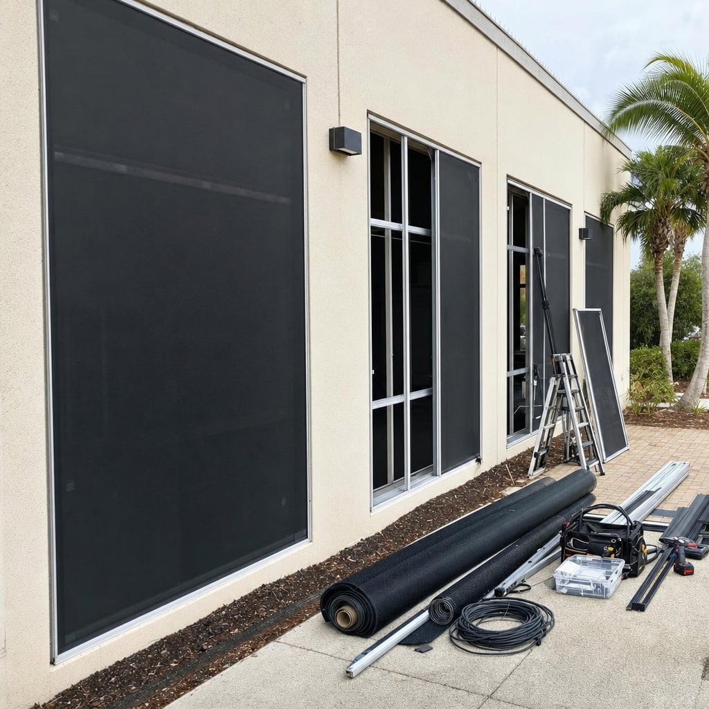 commercial solar screens project in Palm Coast