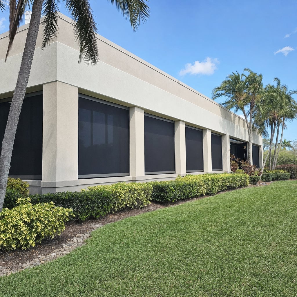 commercial solar screens project in Palm Coast