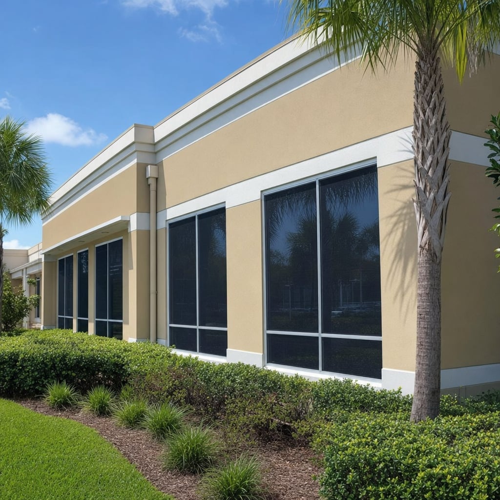 commercial window screens project in Palm Coast