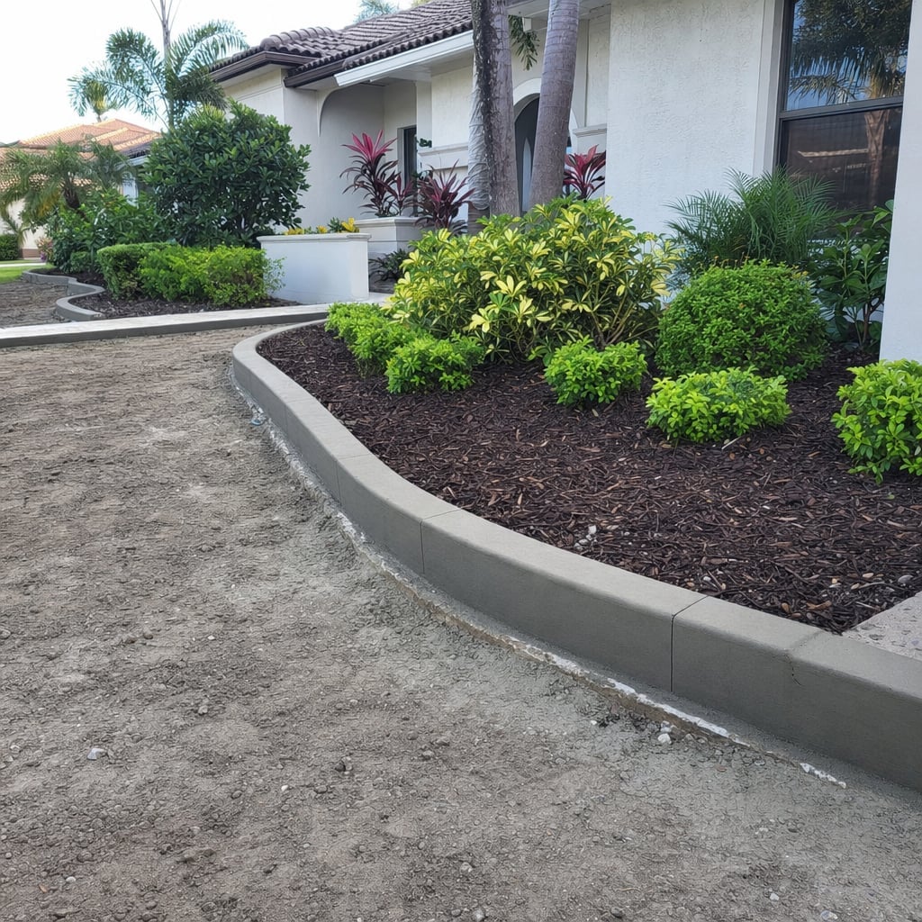 concrete curbing project in Fayetteville