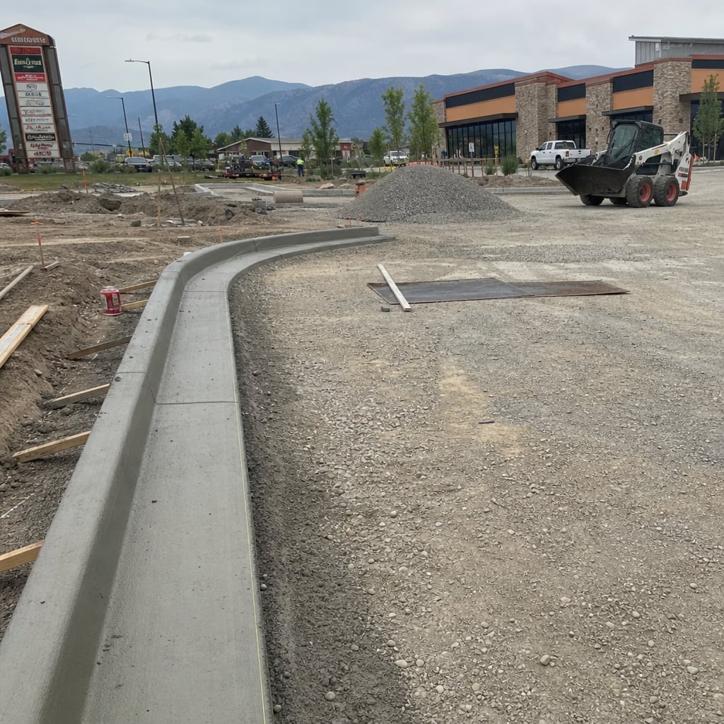 concrete curb and gutter project in Clermont