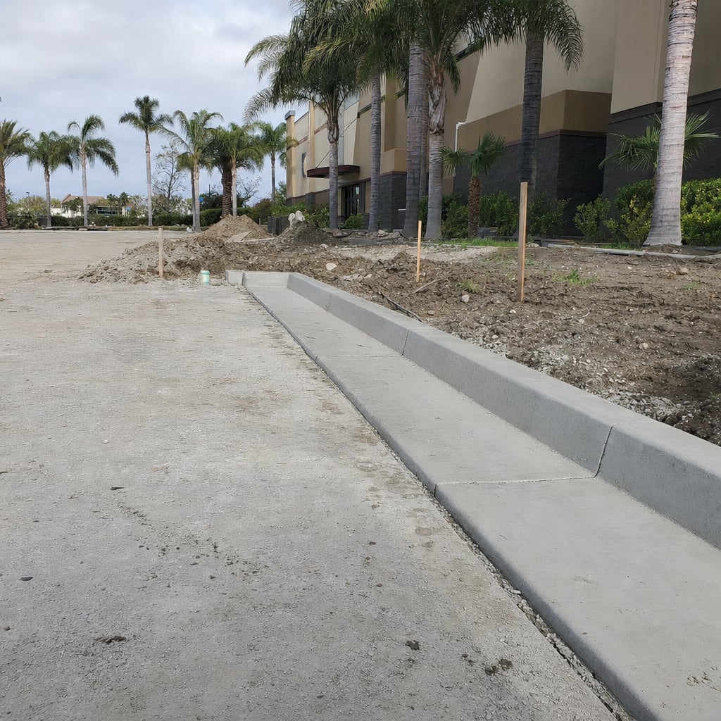 concrete curb and gutter project in Fayetteville