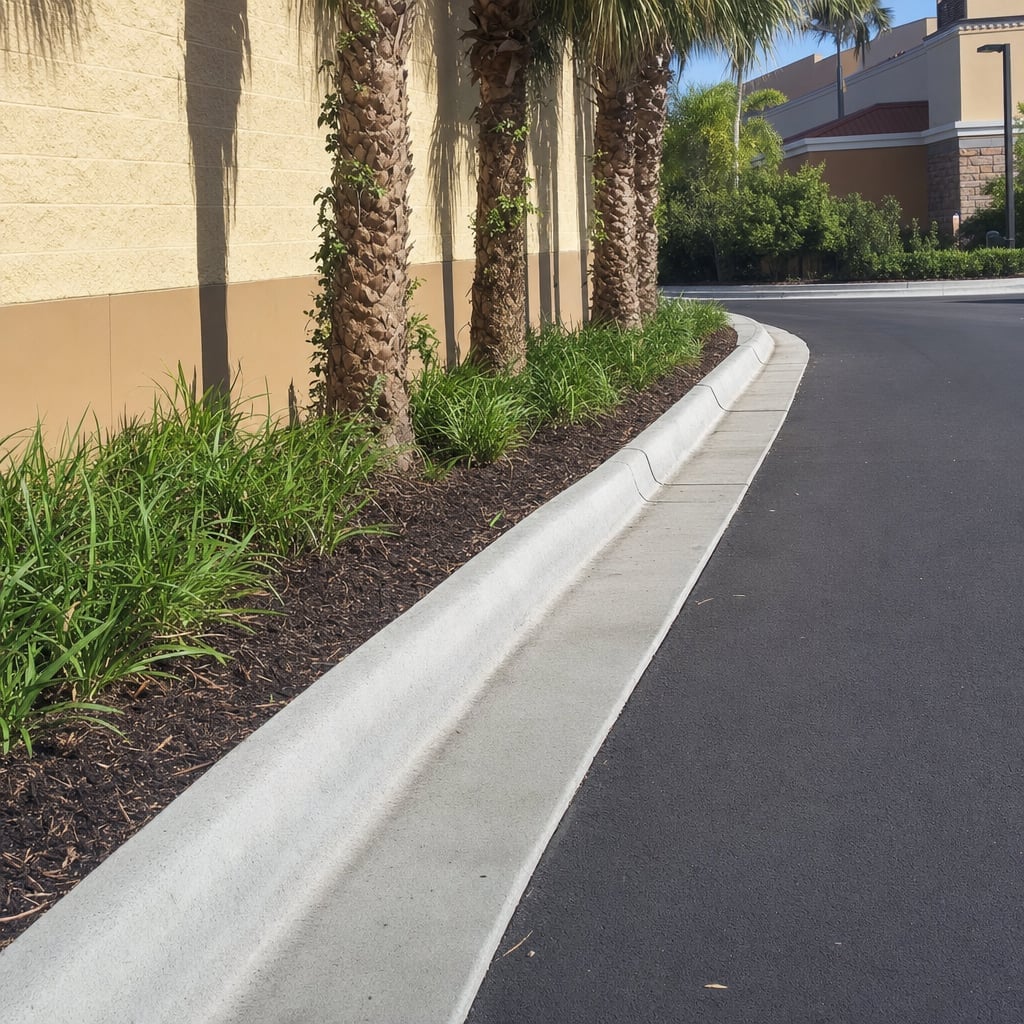 concrete curb and gutter project in Fayetteville