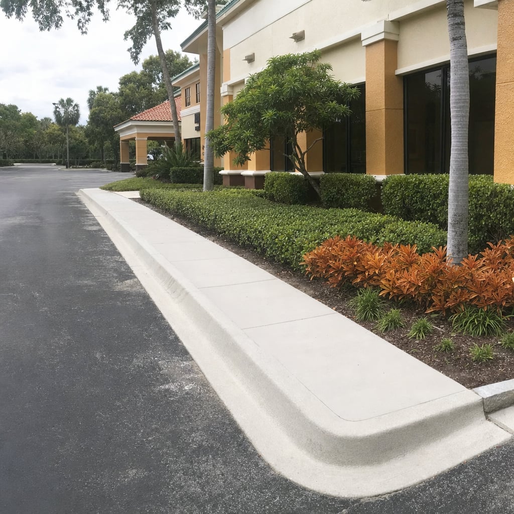 concrete curb and gutter project in Fayetteville