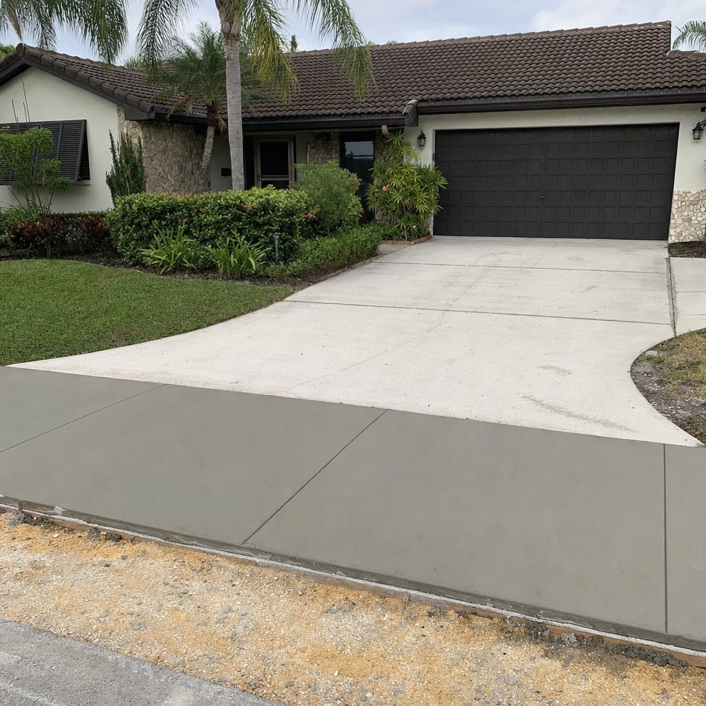 concrete driveway project in Fayetteville