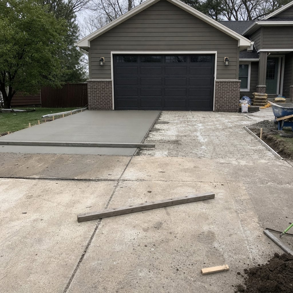 concrete driveway project in Port St. Lucie
