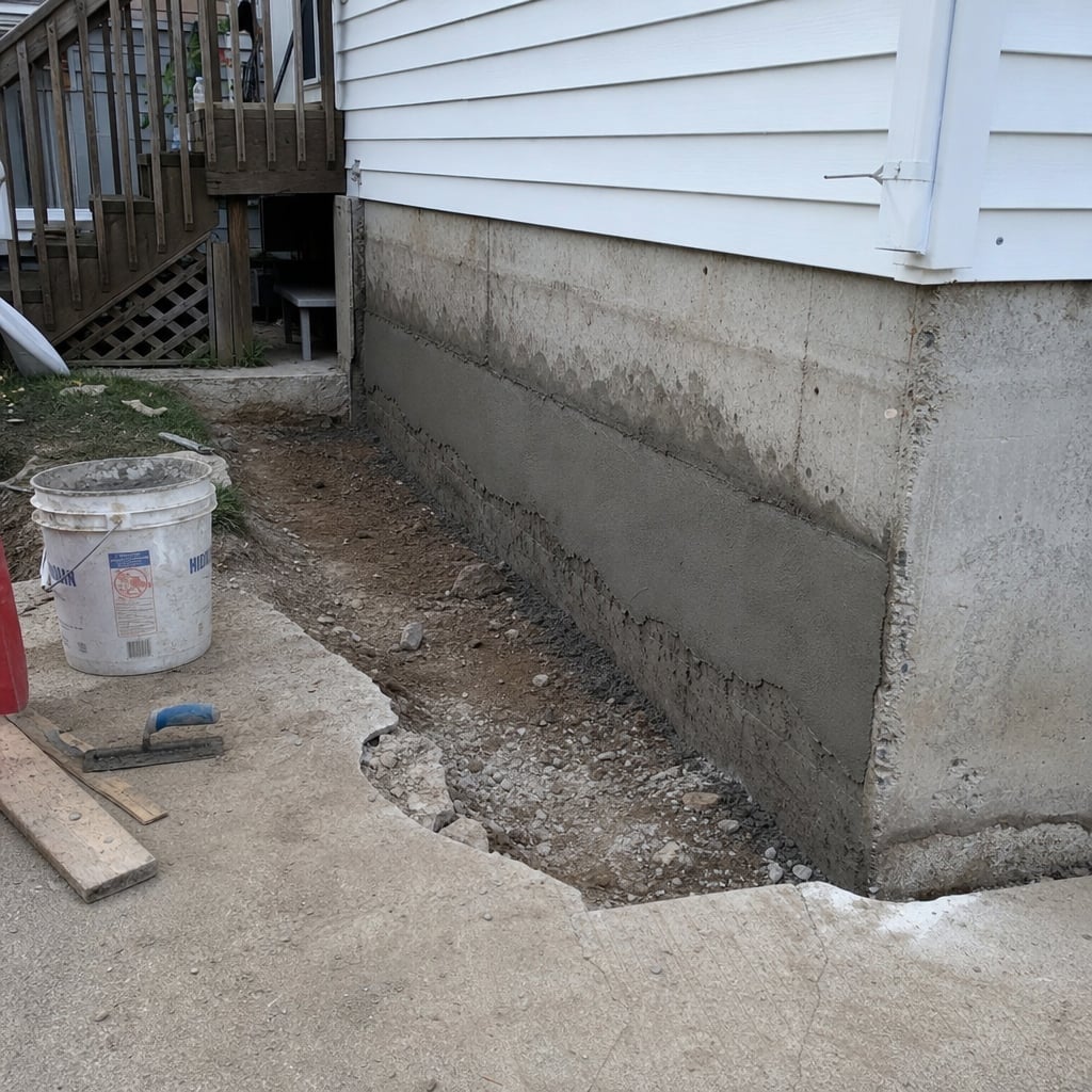concrete foundation repair project in Port St. Lucie