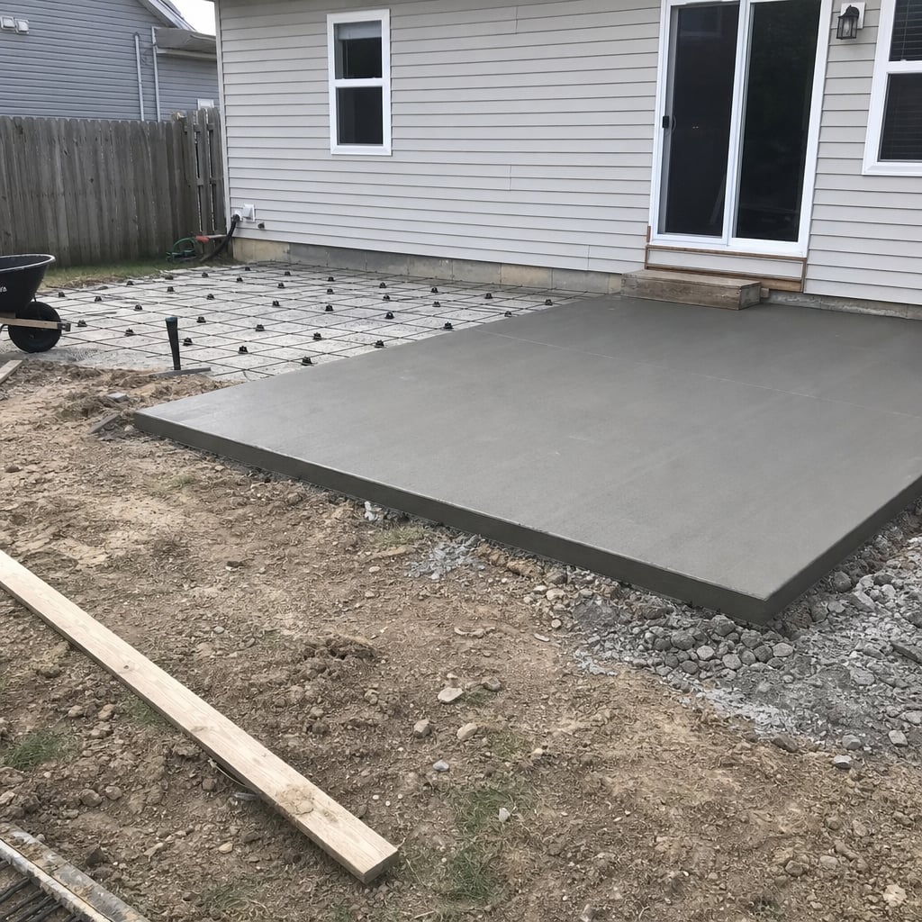 concrete patio project in Clermont