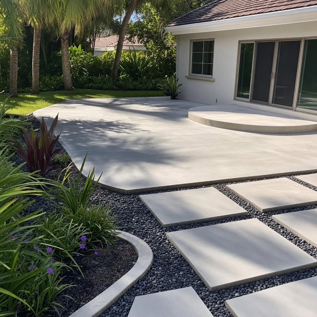 concrete patio project in Fayetteville