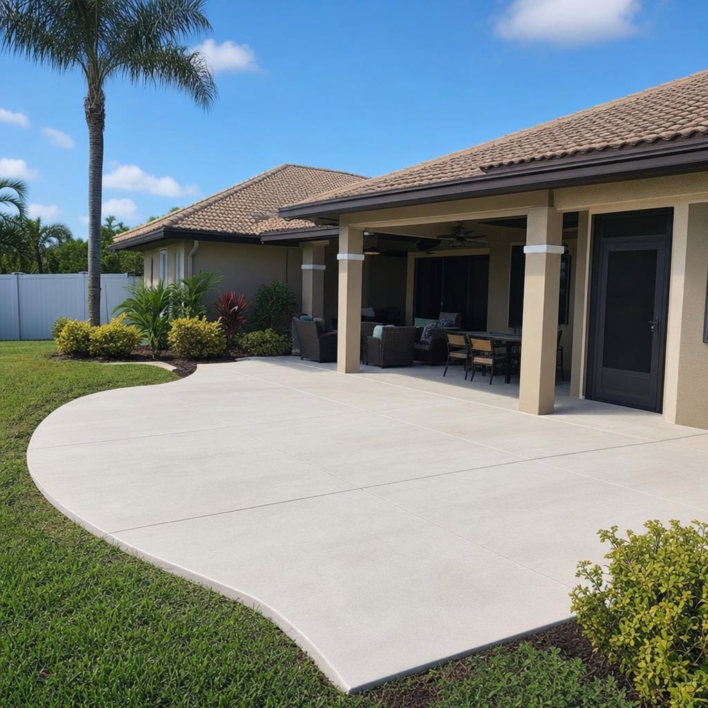 concrete patio project in Orlando