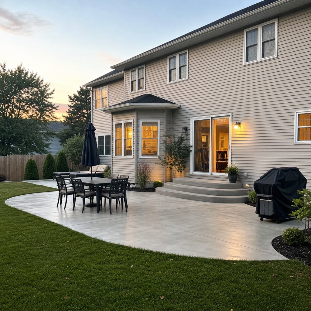 concrete patio project in Port St. Lucie