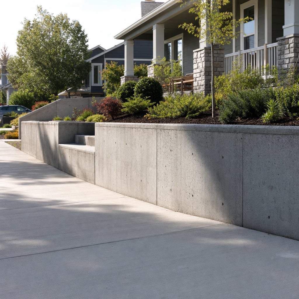concrete retaining wall project in Clermont