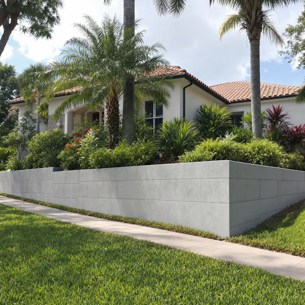 concrete retaining wall project in Fayetteville