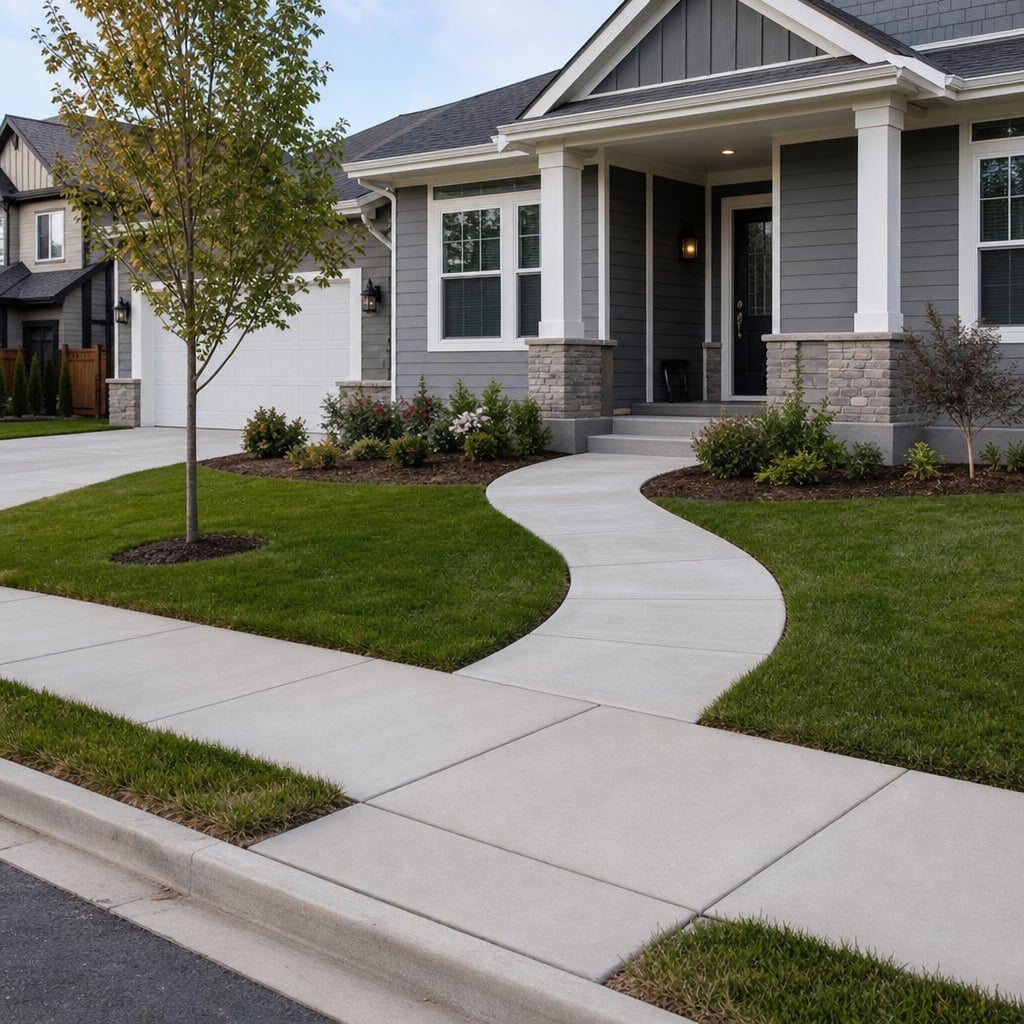 concrete sidewalk project in Clermont