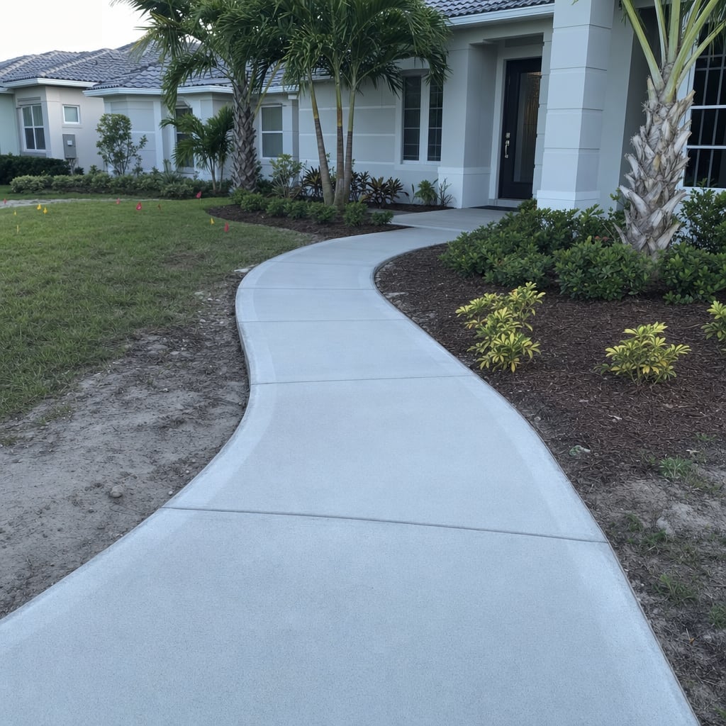 concrete sidewalk project in Orlando