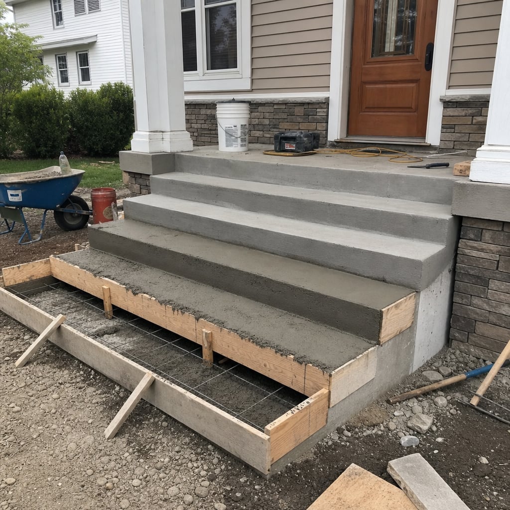 concrete steps project in Clermont