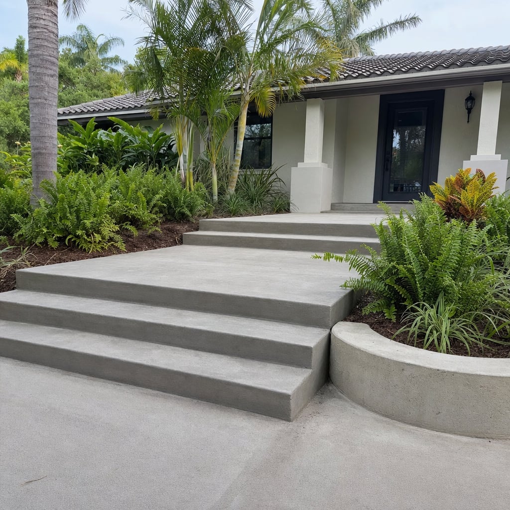 concrete steps project in Fayetteville