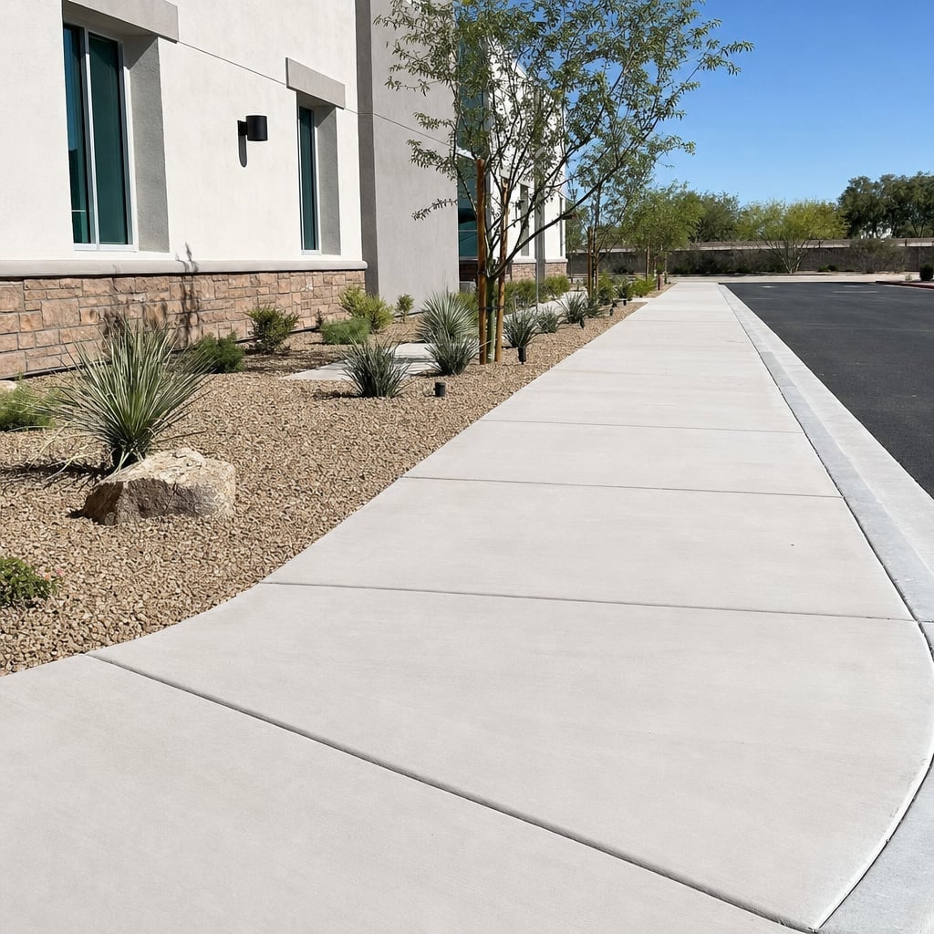 commercial concrete flatwork project in Thornton