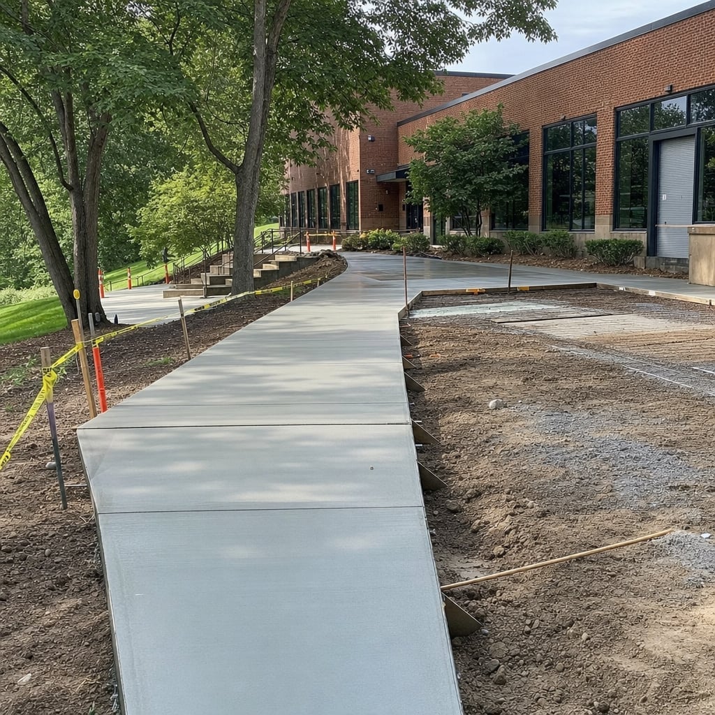 commercial concrete flatwork project in Washington