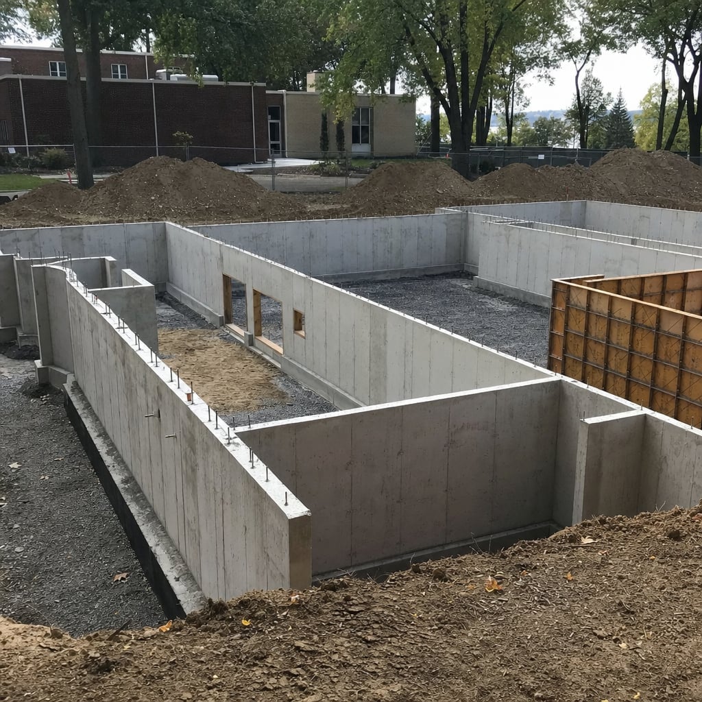 commercial concrete foundation project in Washington