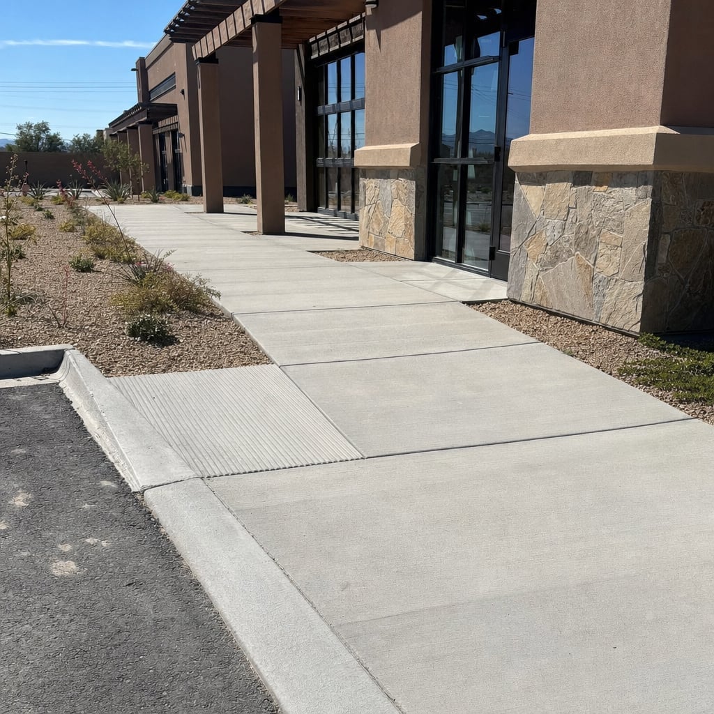 commercial sidewalk project in Fremont