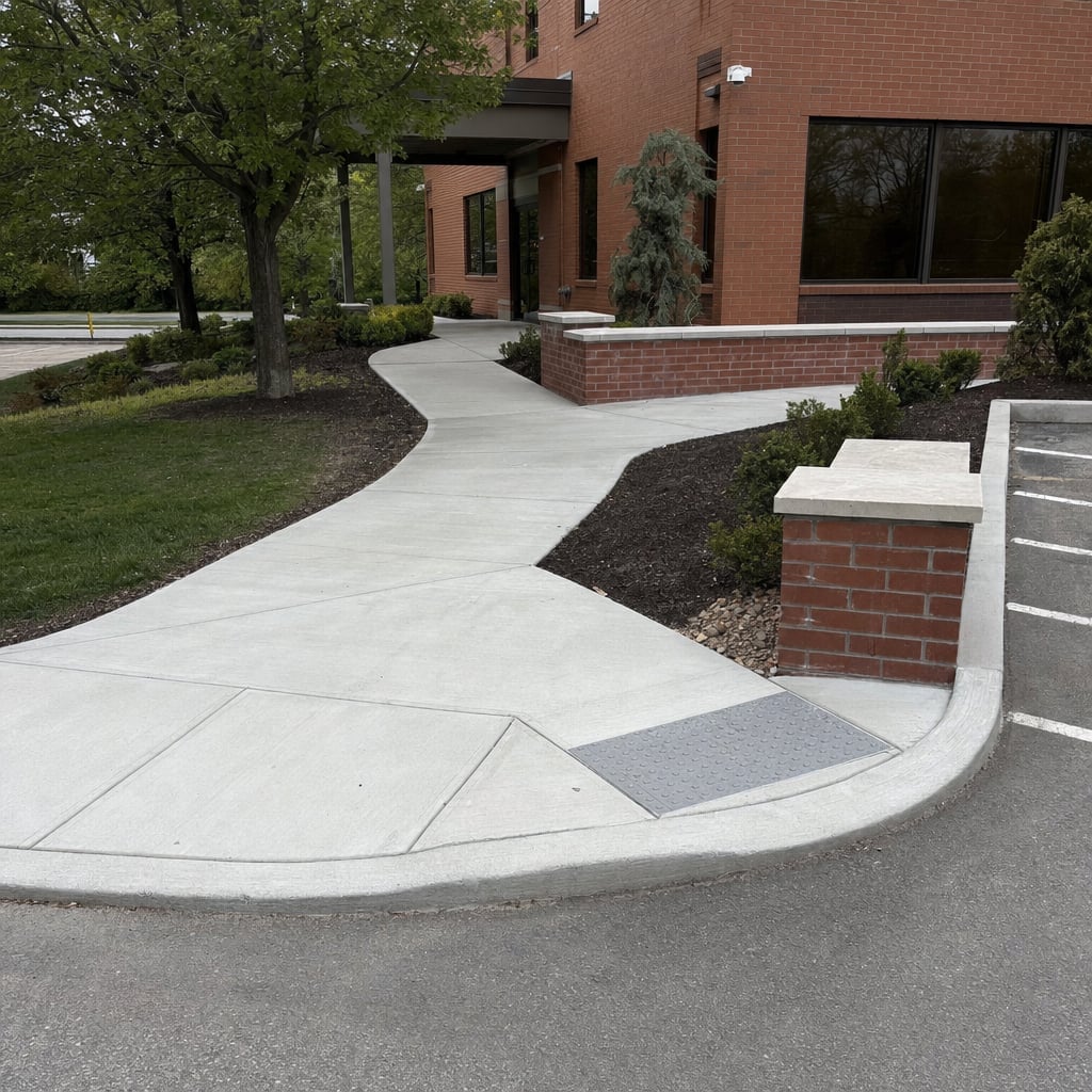commercial sidewalk project in Washington