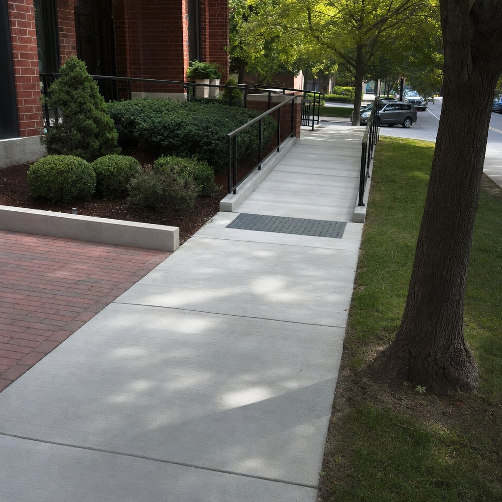 commercial sidewalk project in Washington