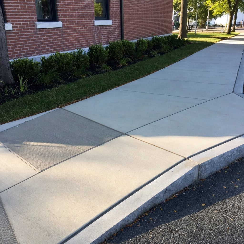 commercial sidewalk project in Washington