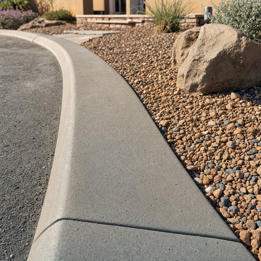 concrete curbing project in Fremont