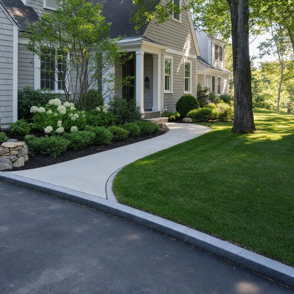 concrete curbing project in Washington