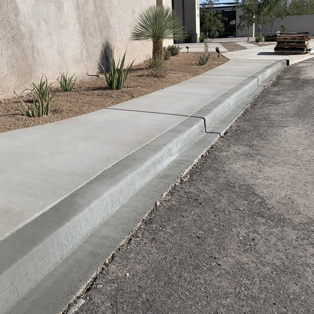 concrete curb and gutter project in Thornton
