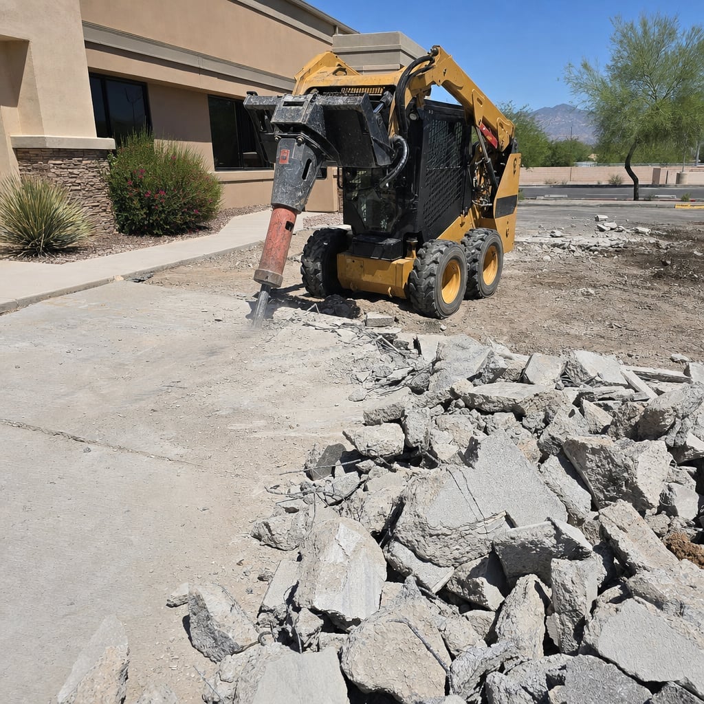 concrete demolition project in Thornton