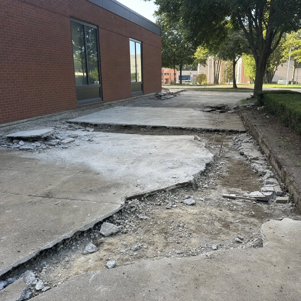 concrete demolition project in Washington