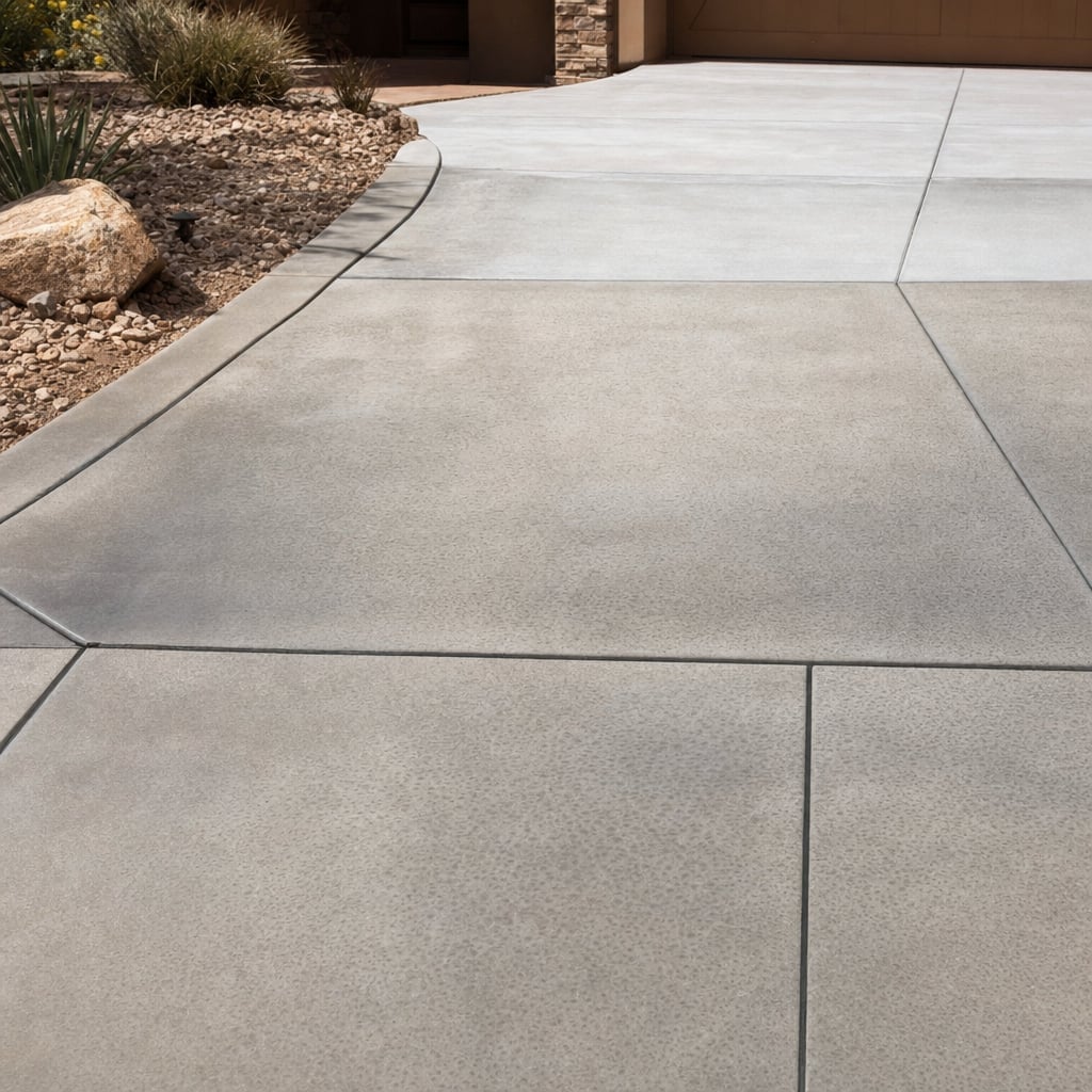 concrete driveway project in Fremont