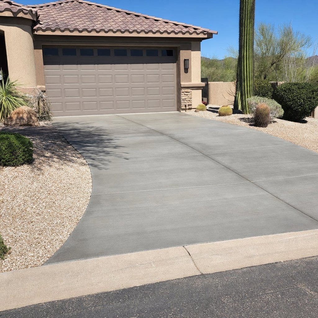 concrete driveway project in Thornton