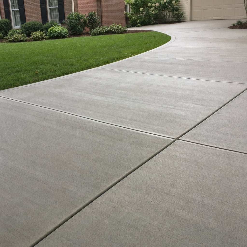 concrete driveway project in Washington
