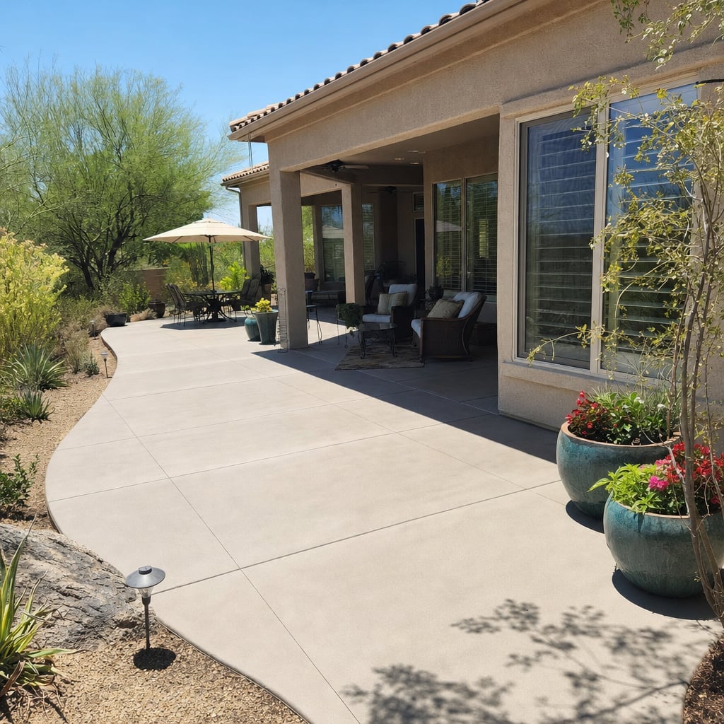 concrete patio project in Bakersfield