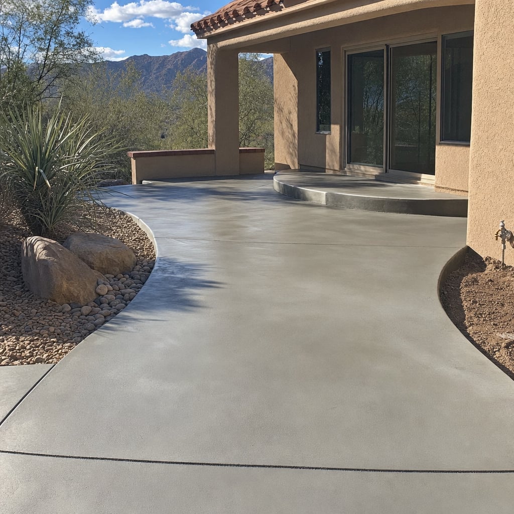 concrete patio project in Thornton