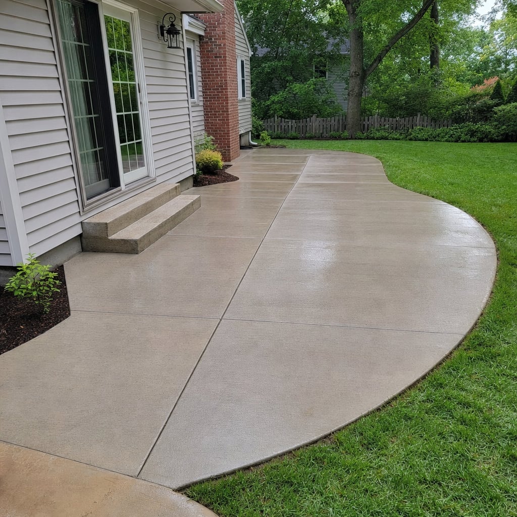 concrete patio project in Washington
