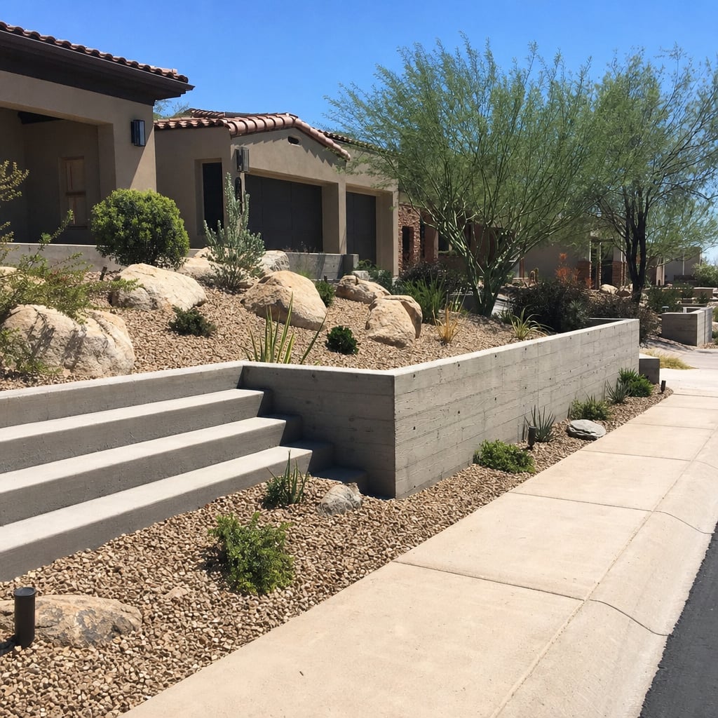concrete retaining wall project in Riverside