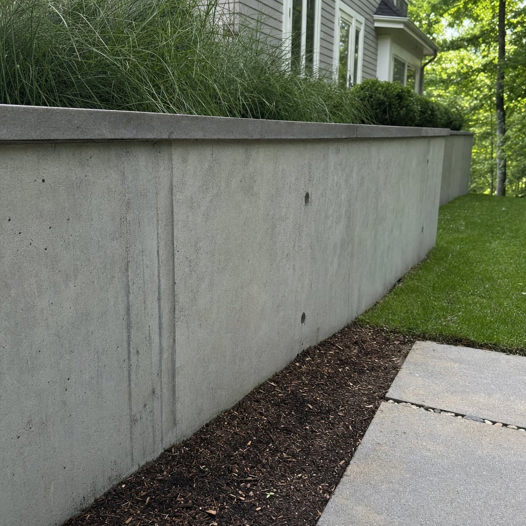 concrete retaining wall project in Washington