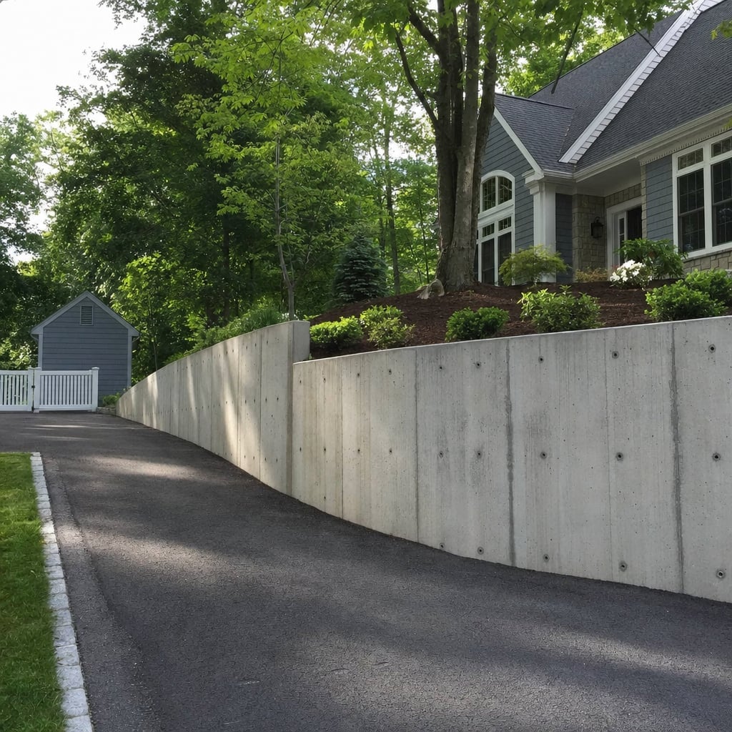 concrete retaining wall project in Washington