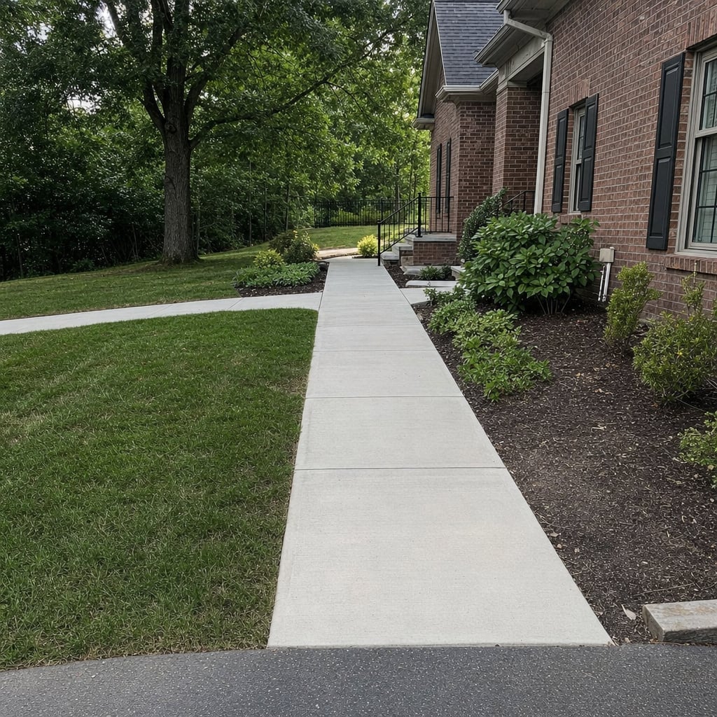 concrete sidewalk project in Washington