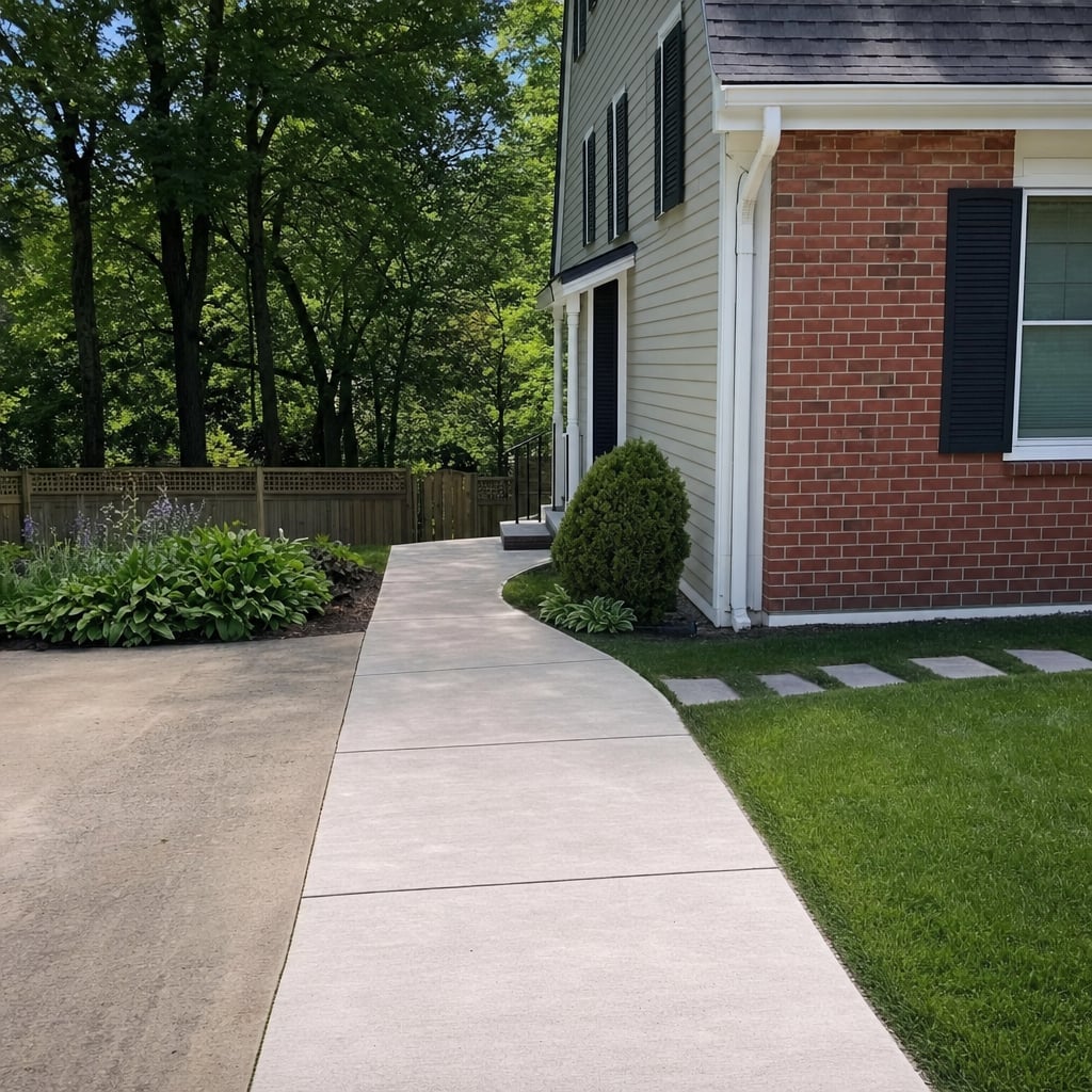concrete sidewalk project in Washington