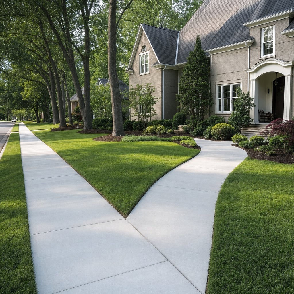 concrete sidewalk project in Washington