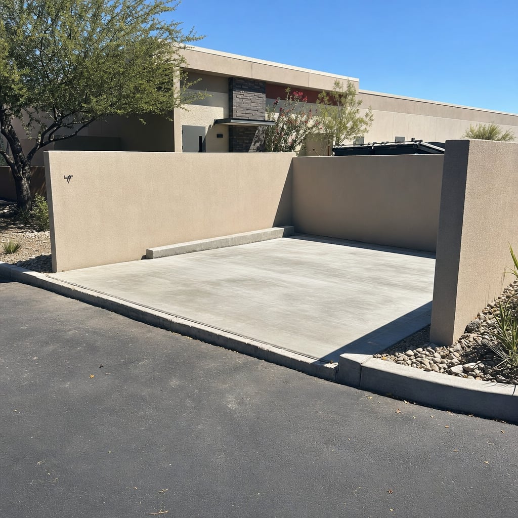 dumpster pad project in Riverside