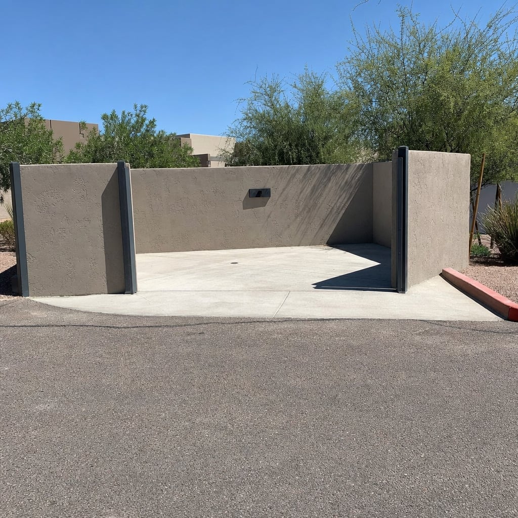 dumpster pad project in Riverside
