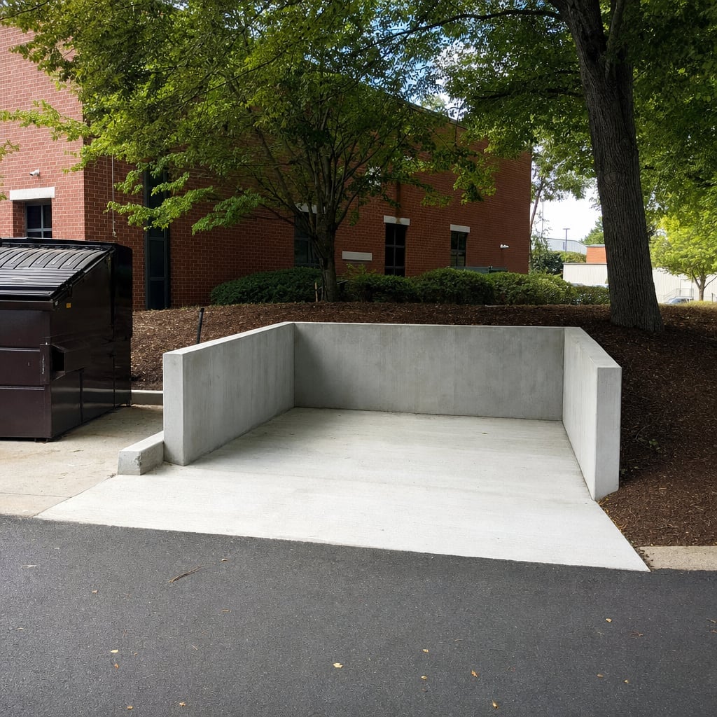 dumpster pad project in Washington