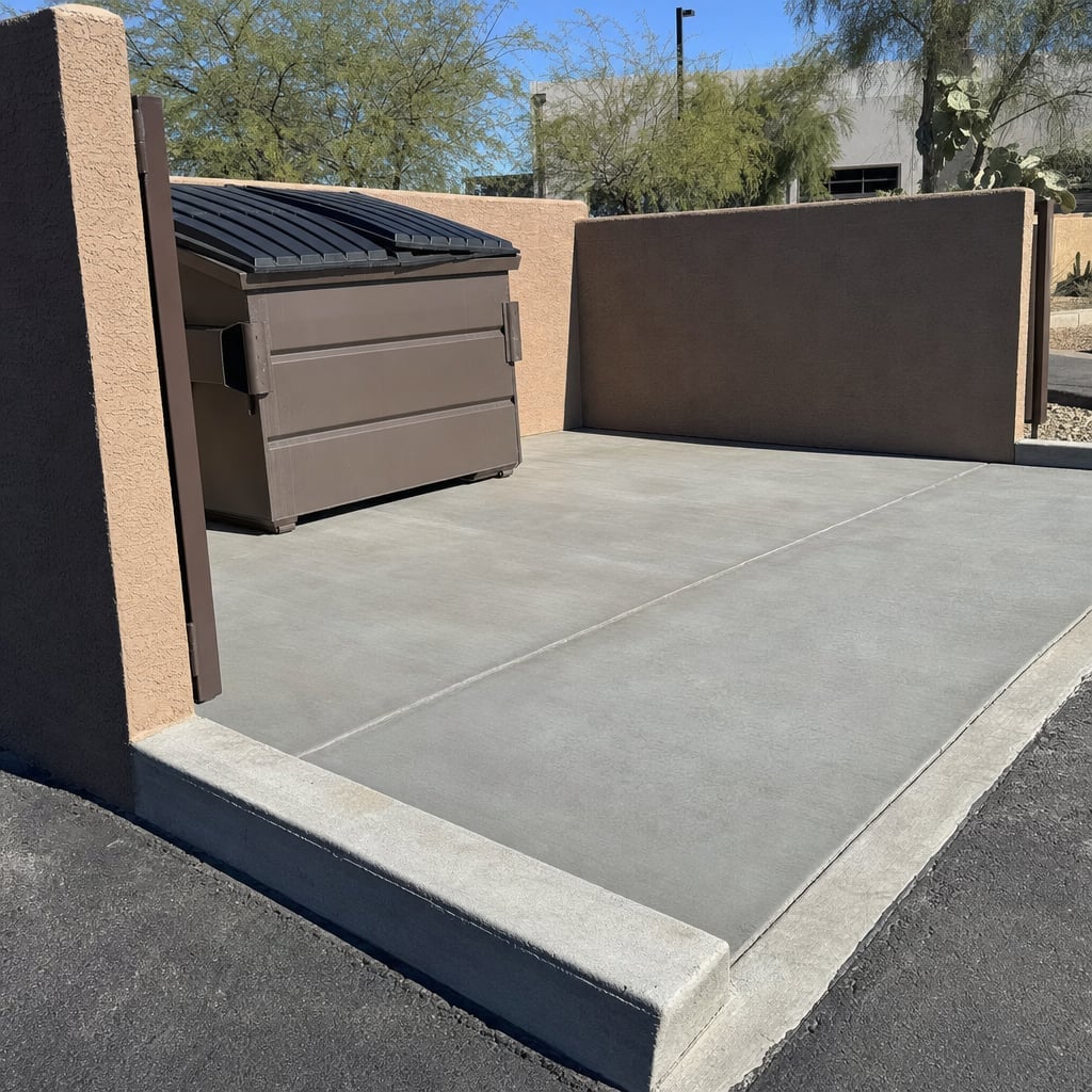dumpster pad project in Westminster