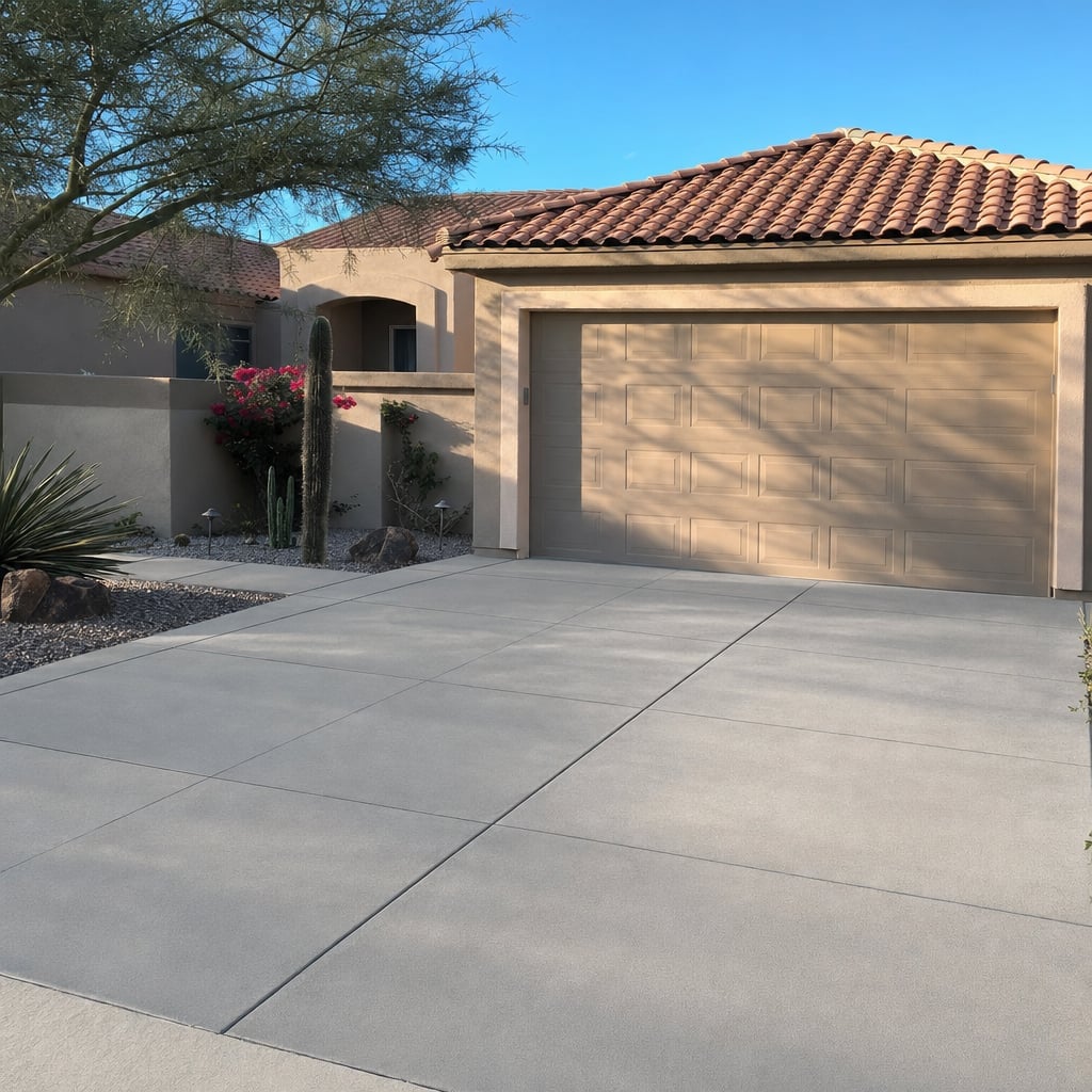 garage floor concrete project in Bakersfield